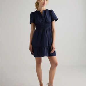 Quince Navy Mini Dress
